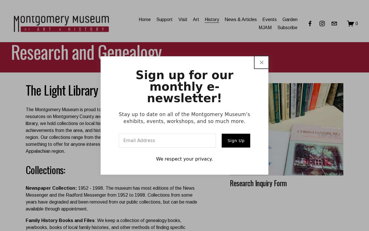Christiansburg city directory research route at Montgomery Museum Light Library