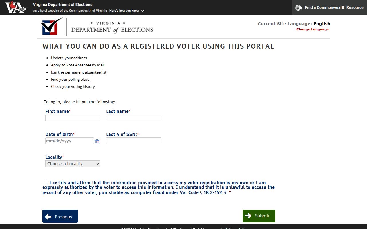 Christiansburg residents directory Virginia voter status lookup